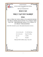 Đo lường sự hài lòng của khách hàng về hoạt động bán hàng của nhân viên tại các showroom adidas