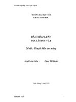 chương 8: Thuyết kiến tạo mảng