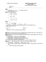 Kiểm tra học kỳ toán 7(hình học và đại số)