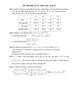 Đề thi HK II và đáp án Toán 10NC - Đề số 2