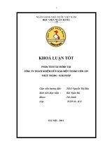 luận văn tài chính ngân hàng PHÂN TÍCH TÀI CHÍNH TẠI côngNG TY TRÁCH NHIỆM HỮU HẠN MỘT THÀNH ViênN 189 THỰC TRẠNG - GIẢI PHÁP