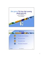 Bài giảng tin học đại ­cương