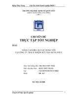 luận văn quản trị tài chính  Hiệu quả sử dụng vốn cố định tại công ty cổ phần cơ khí Đỗ Kha