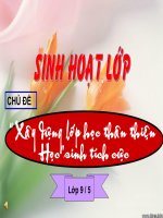 SHL: XÂY DỰNG LỚP HỌC THÂN THIỆN  HS TÍCH CỰC