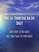 bài 14:Thân to ra do đâu?