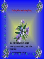 Giáo án 3 tuổi-nhận biết các thời điểm trong ngày