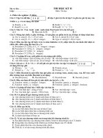 Đề thi HK II và đáp án Tin 11 - Đề số 1