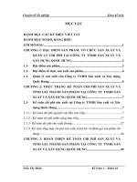 luận văn kế toán  Hoàn thiện kế toán chi phí sản xuất và tính giá thành sản phẩm tại Công ty TNHH Sản xuất và Xây dựng Quốc Hưng