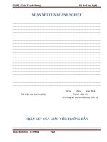 ĐỒ ÁN CÔNG NGHỆ MAY  ĐỀ TÀI: QUY TRÌNH LÀM VIỆC NHÂN VIÊN QUẢN LÝ ĐƠN HÀNG TẠI CÔNG TY MAY