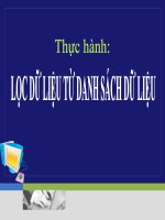 lọc dữ liệu từ danh sách dữ liệu