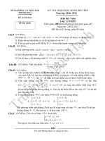 Đề và đáp án HSG Thanh hoá 2011