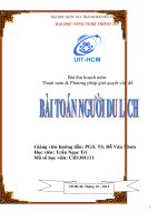 Tiểu luận môn Thuật Toán và Phương Pháp Giải Quyết Vấn Đề Bài toán người du lịch