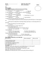 Đề kiểm tra 1 tiết , Tiết 58