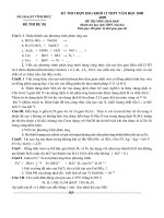 Đề dự bị thi HSG hóa chuyên VP 2009