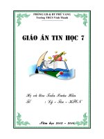 Giáo án Tin học lớp 7