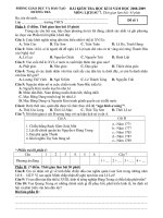 Đề thi HK II và đáp án môn Lịch sử 7