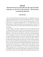 Phân tích Các yếu tố ảnh hưởng đến việc xuất khẩu hàng may mặc của Việt Nam sang Mỹ