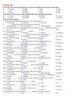 Bài tập tiếng Anh lớp 12 HKII (With key)