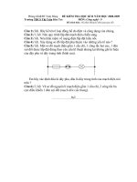 Đề thi HK II và đáp án môn Công nghệ 9