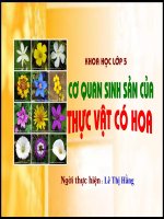CO QUAN SINH SAN CUA THUC VAT CÓ HOA