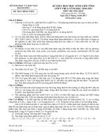 Đề thi và Đáp án môn Hóa HSG Haiduong 2011