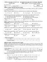 Đề thi HK II và đáp án Toán 7 - Đề số 1