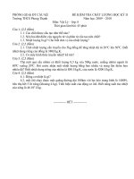 Bộ đề thi vật lý 8 có đáp án -ma trận