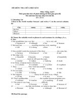 ĐỀ KIỂM  TRA GIỮA HỌC KÌ II