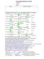 Bai kt Tieng Anh 9 so 2 HK II