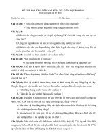 Đề thi HK II và đáp án môn Vật lý 10NC - Đề số 1