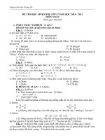 Đề thi HSG Lóp 5 năm học 2010-2011