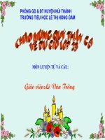 Luyện từ và câu :Từ ngữ về Bác Hồ. Tuần 31