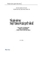 Tiểu luận môn Thuật Toán và Phương Pháp Giải Quyết Vấn Đề Thuật toán người đưa thư