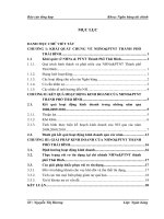 luận văn tài chính ngân hàng KẾT QUẢ HOẠT ĐỘNG KINH DOANH CỦA NHNO&PTNT THÀNH PHỐ THÁI BÌNH