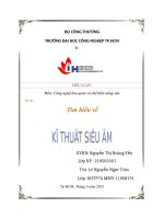 tìm hiểu về kĩ thuật siêu âm trong công nghệ thực phẩm