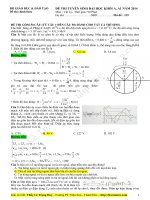Đề thi tuyển sinh đại học khối A, A1 môn vật lí năm 2014 có đáp án chi tiết