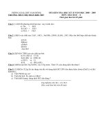 Đề thi HK II và đáp án Hóa học 8 - Đề số 1