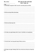 Đề cương ôn tập cuối năm Lớp 2