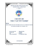 luận văn kế toán Hoàn thiện kế toán chi phí sản xuất và tính giá thành sản phẩm tại Hợp tác xã Phúc Tân.DOC