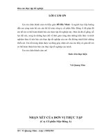 luận văn kế toán Tổ chức công tác kế toán nguyên vật liệu và các biện pháp hoàn thiện tại Công ty cổ phần Mộc Đông á