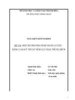 MỘT SỐ PHƯƠNG PHÁP HUẤN LUYỆN NÂNG CAO KỸ THUẬT NÉM LỰU ĐẠN TRÚNG ĐÍCH