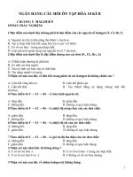 Ngân hàng câu hỏi cả kì II-hoá 10