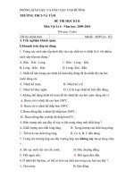 ĐỀ THI HỌC KÌ I VẬT LÝ 6 MÃ 02