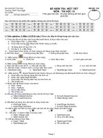 ĐỀ KIỂM TRA 1 TIÊT LỚP 10