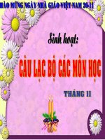 sinh hoạt câu lạc bộ các môn học