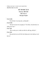 ĐỀ THI HỌC KÌ II LÝ 6