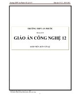 Giáo án Công nghệ lớp 12 chuẩn KTKN_Bộ 3
