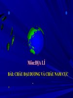 Địa lý: châu Nam cực- Châu Đại Dương