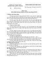 Báo cáo chi bộ tháng 3