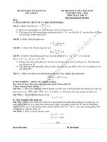 Đề thi khảo sát chất lượng giữa HK 2 tỉnh Bắc Giang năm 2010 - 2011